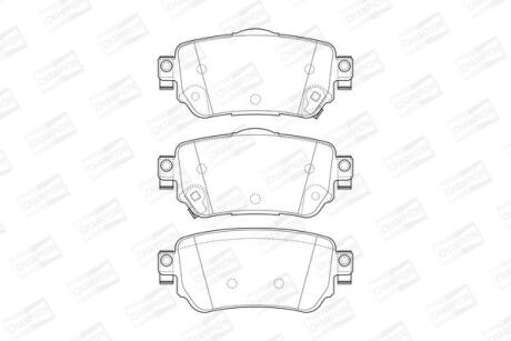Колодки тормозные дисковые задние Nissan X-Trail III, Qashqai II, Leaf (17-)/ Re CHAMPION 573658CH