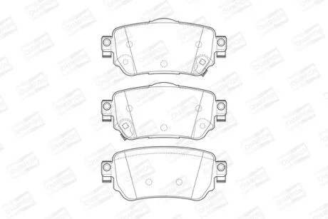 Колодки гальмівні дискові задні Nissan X-Trail III, Qashqai II, Leaf (17-)/ Renault Kadjar (15-) CHAMPION 573658CH