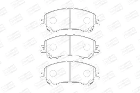 Колодки тормозные дисковые передние Nissan Qashqai II, X-Trail III/ Renault Kadj CHAMPION 573659CH
