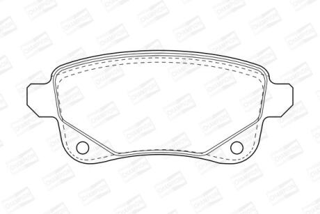 Колодки тормозные дисковые задние Renault Megane (III,IV), Clio V, Fluence (10-) CHAMPION 573660CH