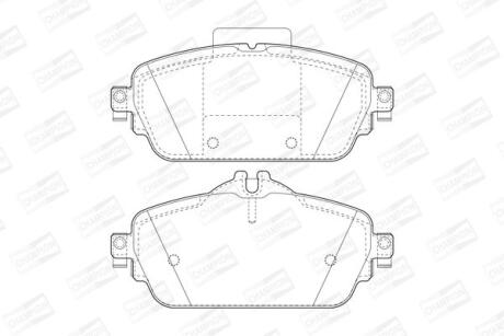 Колодки гальмівні дискові передні MERCEDES-BENZ C-CLASS (W205) 13-, C-CLASS T-Model (S205) 14- CHAMPION 573671CH