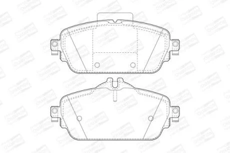 Колодки гальмівні дискові передні MERCEDES-BENZ C-CLASS (W205) 13-, C-CLASS T-Model (S205) 14- CHAMPION 573671CH