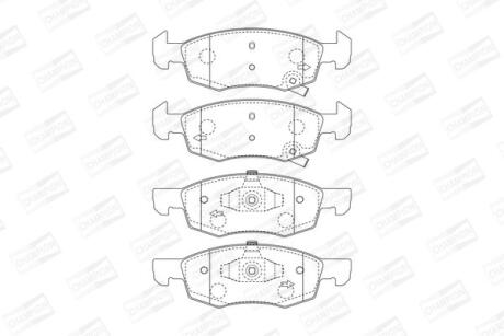 Колодки гальмівні дискові CHAMPION 573672CH