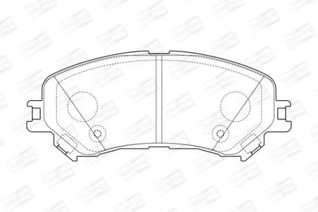 Колодки тормозные дисковые передние Renault Espace V, Megane IV, Scenic IV (5736 CHAMPION 573673CH