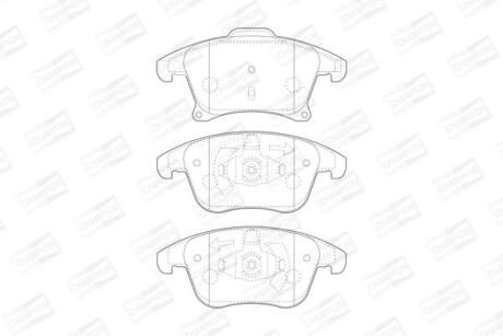 Колодки гальмівні дискові передні FORD GALAXY III (CK) 15-, MONDEO V Hatchback (CE) 14- CHAMPION 573674CH