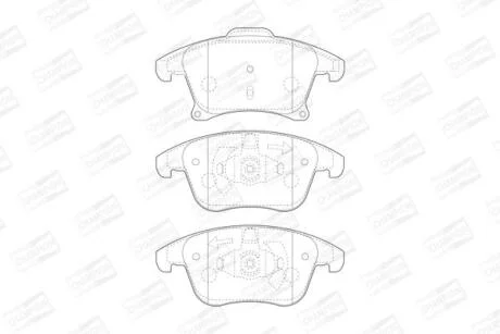 Колодки гальмівні дискові передні FORD GALAXY III (CK) 15-, MONDEO V Hatchback (CE) 14- CHAMPION 573674CH