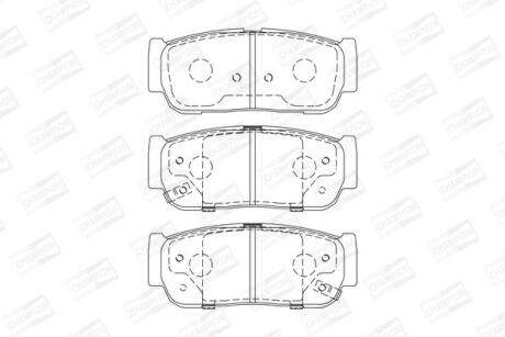Колодки тормозные дисковые задние Kia Sorento I/ Ssangyong Rexton/ Rexton II, Ky CHAMPION 573676CH
