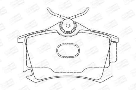 Колодки гальмівні дискові задні AUDI A2 (8Z0) 00-05|SEAT TOLEDO III (5P2) 04-09|VW GOLF V (1K1) 03-10 CHAMPION 573682CH