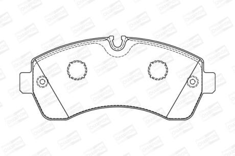 Колодки гальмівні дискові передні Sprinter/ VW Crafter 5T (06-) CHAMPION 573726CH
