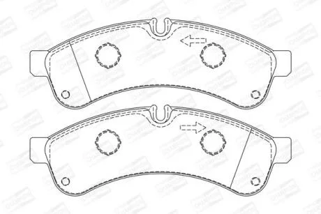 Колодки гальмівні дискові задні Iveco Daily (IV,V,VI) CHAMPION 573742CH