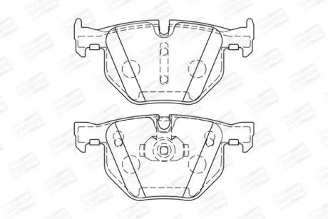 Колодки гальмівні дискові задні BMW X5 (E70) CHAMPION 573744CH