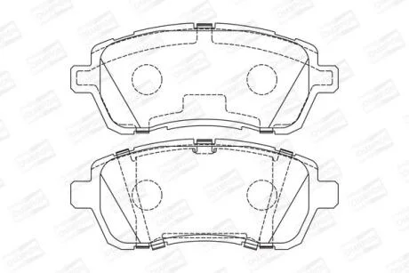 Колодки гальмівні дискові передні FORD Fiesta VI CHAMPION 573747CH