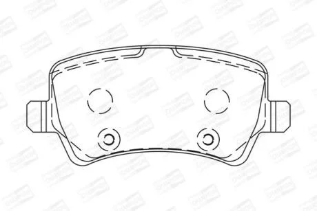 Колодки гальмівні дискові задні Volvo XC60 (08-) CHAMPION 573748CH