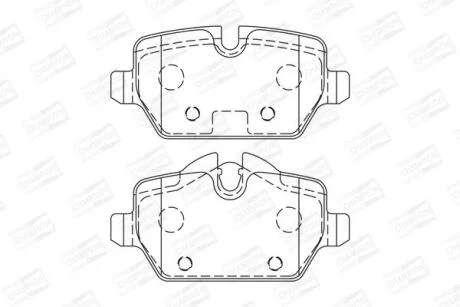 Колодки гальмівні дискові задні MINI MINI COUNTRYMAN (R60) 10-16 CHAMPION 573755CH
