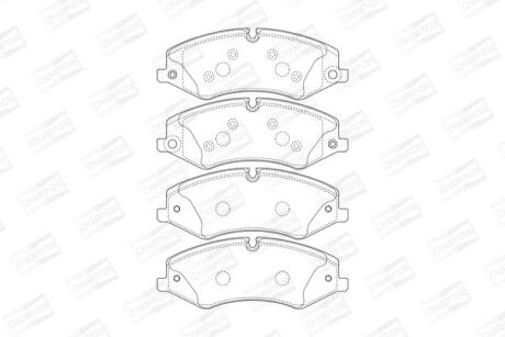 Колодки гальмівні дискові передні Land Rover Discovery/Range Rover (09-) CHAMPION 573759CH