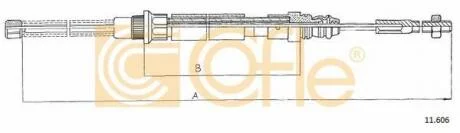 Трос ручника COFLE 11.606