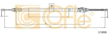 Трос ручника COFLE 17.0008