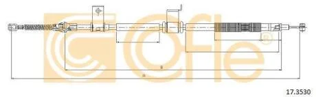 Трос ручника COFLE 17.3530