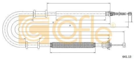 Трос ручника COFLE 641.13