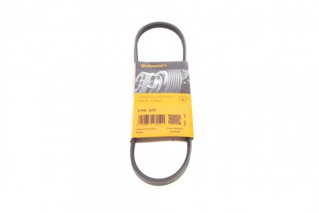 Ремінь генератора поліклиновий CONTINENTAL Contitech 3PK675