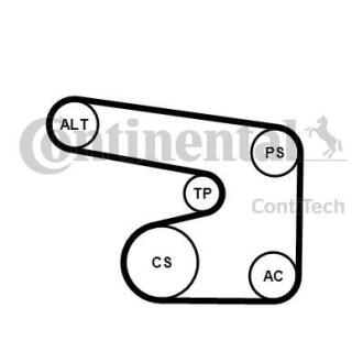 Комплект поліклинових ременів Contitech 6PK1900K1 (фото 1)