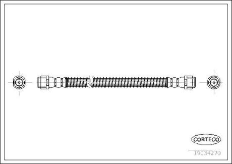 Шланг гальмівний Audi Q7 03.06-,VOLKSWAGEN Touareg (7LA,7L6, 7L7) 10.02- R L&R CORTECO 19034270