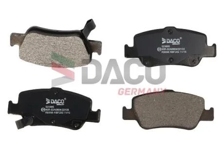 Колодки гальмівні дискові зад. DACO DACO Germany 323905