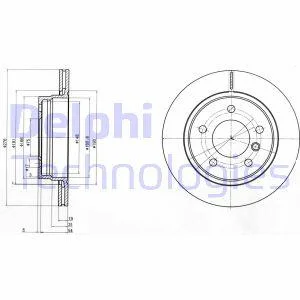 Диск гальмівний BMW 3(E46,E36) "R D=276mm "91-05 Delphi BG3041C
