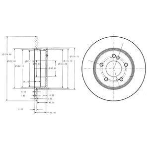 Диск гальмівний (к-т 2шт) Delphi BG3326C