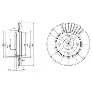 Диск гальмівний (к-т 2шт) Delphi BG3359