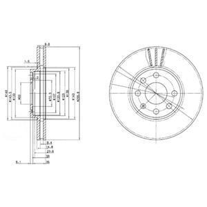 Диск гальмівний (к-т 2шт) Delphi BG3404