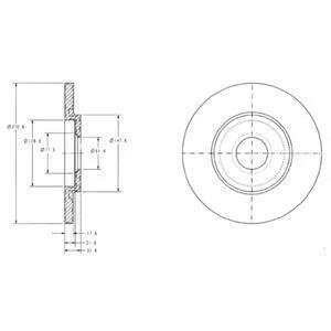 Диск гальмівний (к-т 2шт) Delphi BG3421