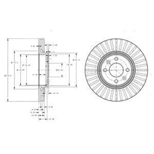 Диск гальмівний (к-т 2шт) Delphi BG3430