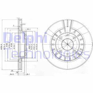Диск гальмівний Lada 21110-21112 - 14"/15" Delphi BG3806