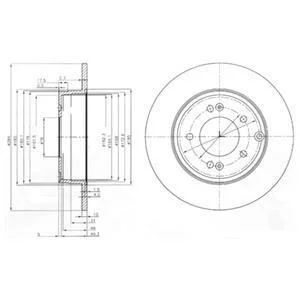 Диск гальмівний (к-т 2шт) Delphi BG4012
