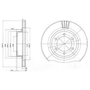 A_Диск гальмівний TOYOTA Land cruiser "F D=338mm "03>> Delphi BG4052