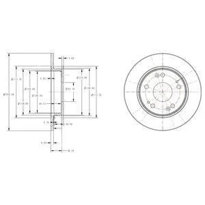 Диск гальмівний (к-т 2шт) Delphi BG4118C