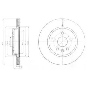 Диск гальмівний (к-т 2шт) Delphi BG4190