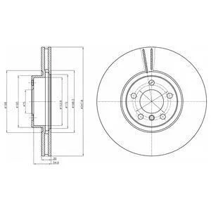 Диск гальмівний Delphi BG9063C