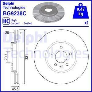 Диск гальмівний Delphi BG9238C