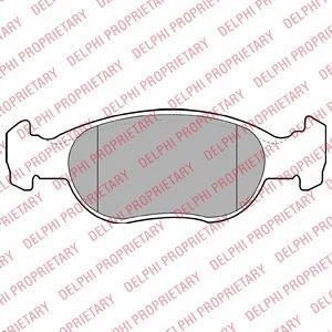 A_Гальмівні колодки дискові FIAT Punto "F "99-09 Delphi LP1385