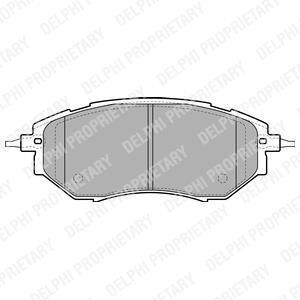 Гальмівні колодки дискові SUBARU Forester/Legacy/Outback/Tribeca "F "04>> Delphi LP1941