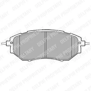 Гальмівні колодки дискові SUBARU Forester/Legacy/Outback/Tribeca "F "04>> Delphi LP1941