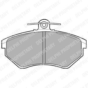 Гальмівні колодки дискові AUDI/SEAT/VW 80/Cordoba/Ibiza/Toledo/Golf/Passat "F "88-99 Delphi LP770