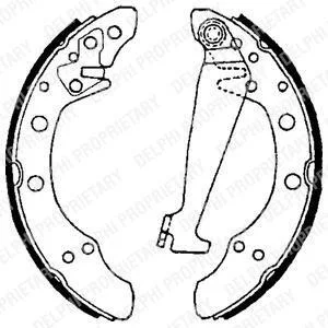 Колодки гальмівні барабанні Delphi LS1625