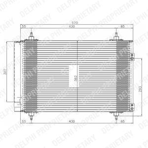 A_Конденсатор кондицiонера CITROEN/PEUGEOT Berlingo/Jumper/308/Expert/Partner "1,4-2,0 "02>> Delphi TSP0225548
