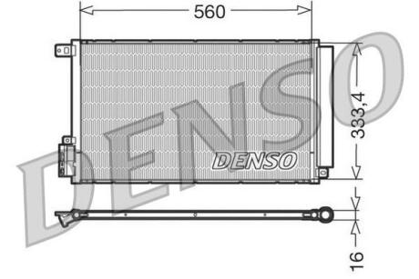 Конденсатор кондицiонера ALFA ROMEO/FIAT Mito/Doblo "1,4 "08>> DENSO DCN13109
