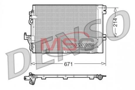 Конденсатор кондицiонера OPEL Astra/Zafira "1,4-2,0 "98-15 DENSO DCN20009