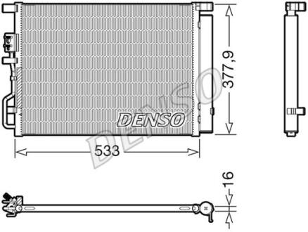 A_Конденсатор кондицiонера HYUNDAI/KIA Tucson/Sportage "1,6-2,0 "15-22 DENSO DCN41018