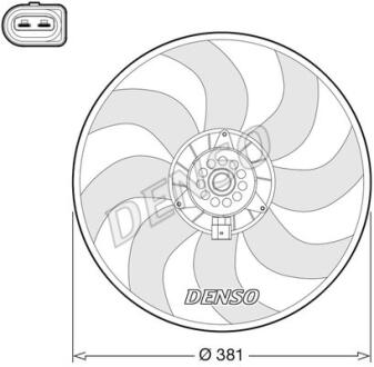 Вентилятор радіатора AUDI A6 "1,8-3,0 "12-18 DENSO DER02006